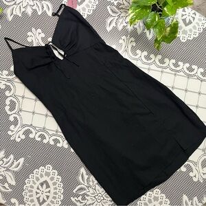 NWT Haute Monde Black Mini Dress – Lace-Up Back size Large